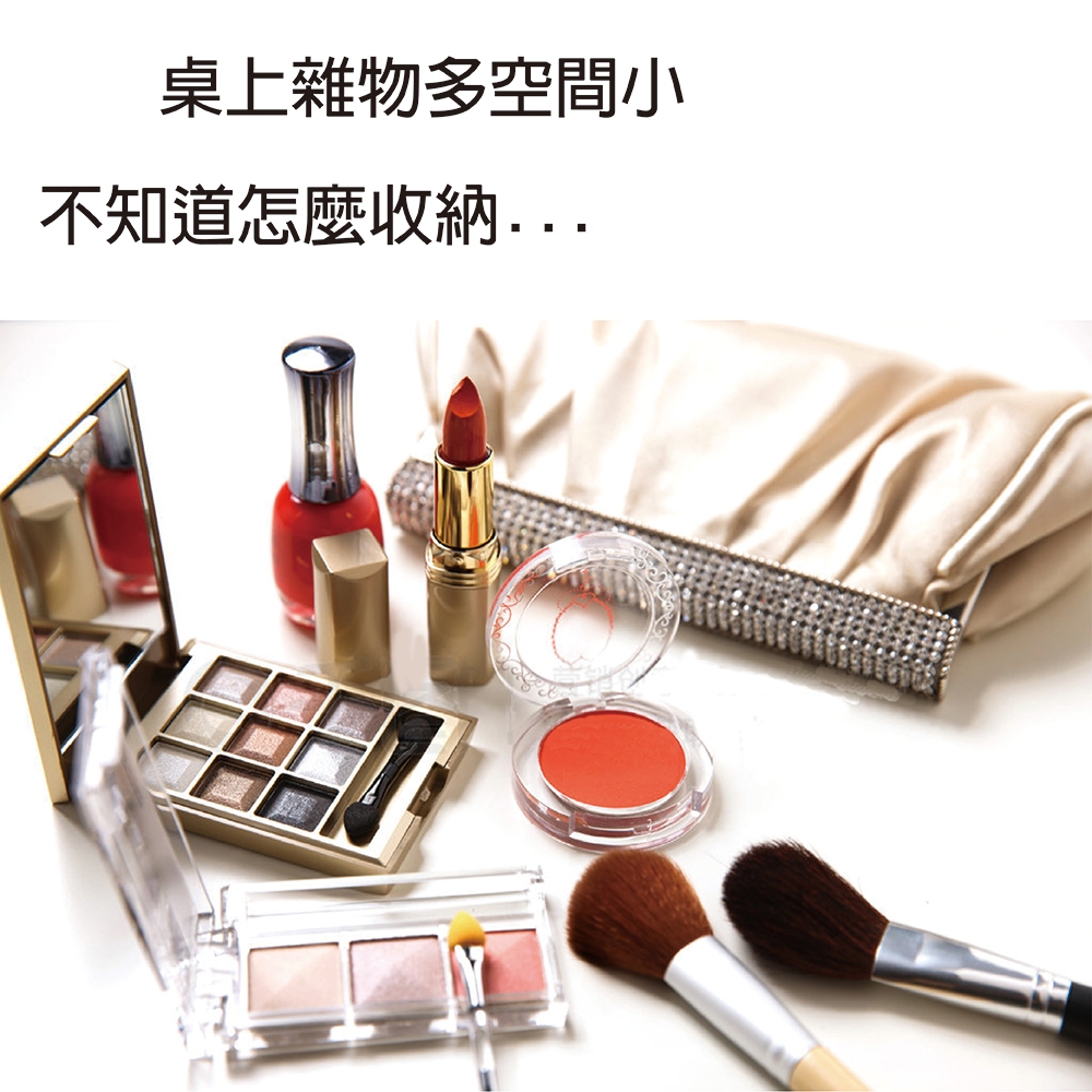 GS MALL 台灣製造 一入白色 扇形角落置罐架 口紅架 收納架 扇形收納架 角落架 化妝品收納盒 角落盒 角落置物架 扇形角落, , large