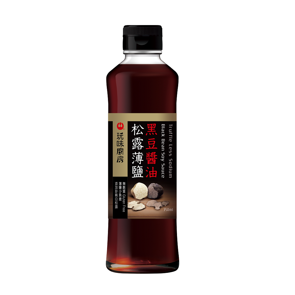 萬家香松露薄鹽黑豆醬油350ml, , large