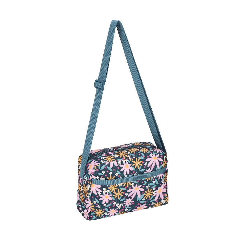 Lesportsac Daniella Crossbody 拉鍊斜背包 側背包 通勤隨身包 送禮 禮物 推薦 女包(復古雛菊), , large