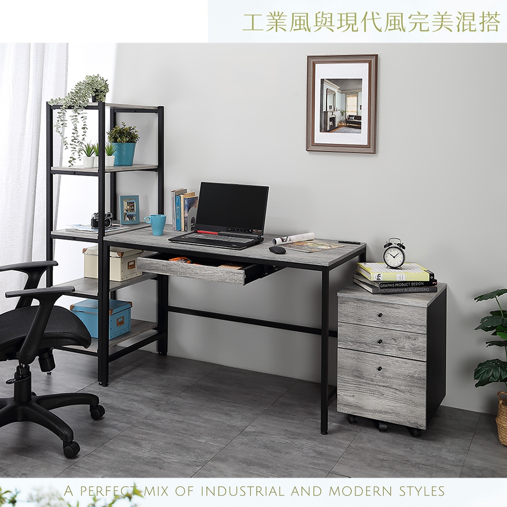 【HomeMax】仿古木紋五層置物架/60x36x140cm/書架/收納架/儲藏架/玄關/棕色/灰色●台灣製造●, , large