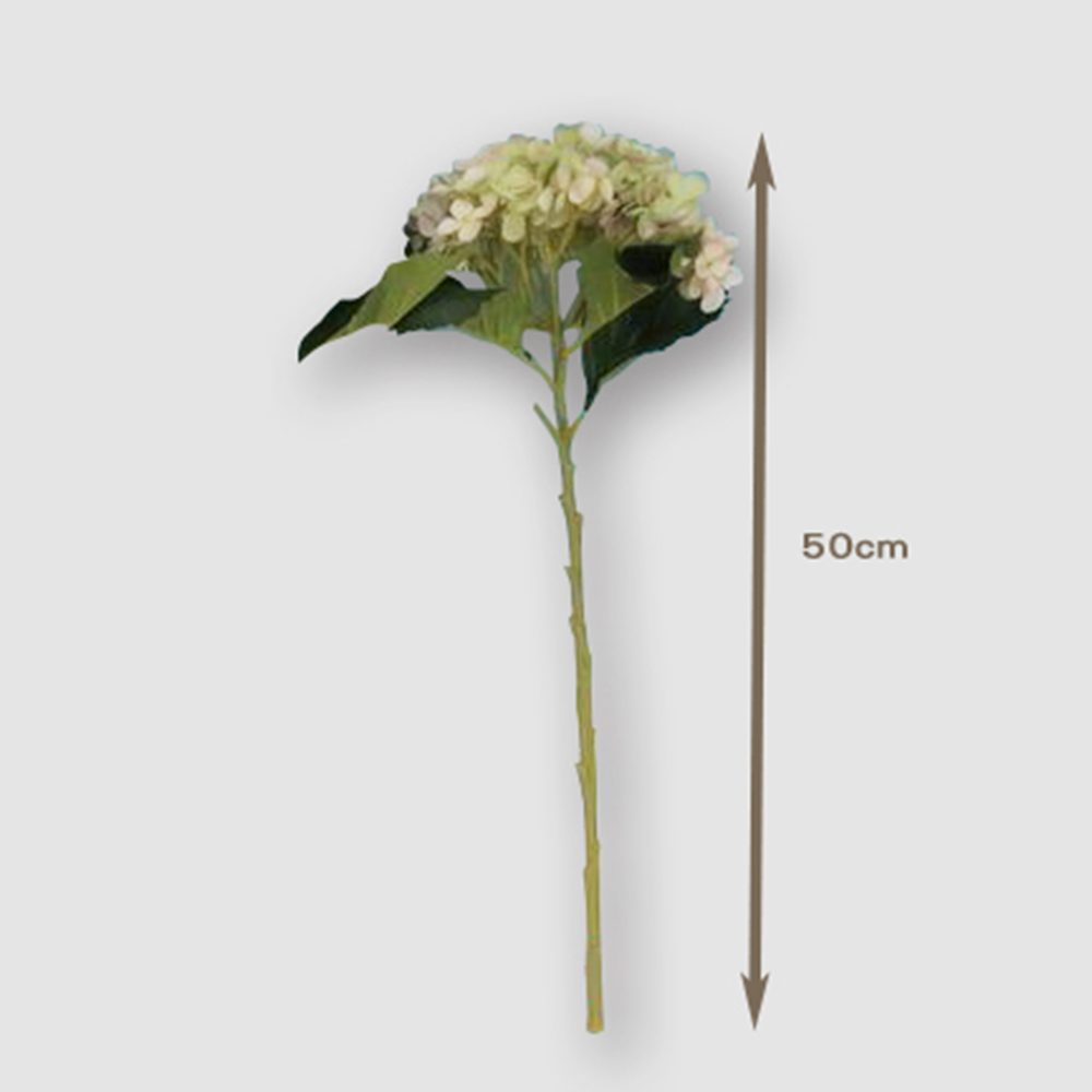 【YU Living】仿真裝飾大繡球花 人造花枝-綠, , large