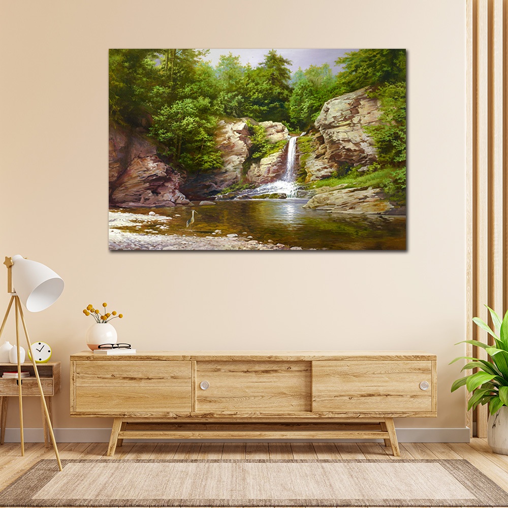 【御畫房】春水流 國家一級畫師手繪油畫60&times;90cm(VF-92), , large