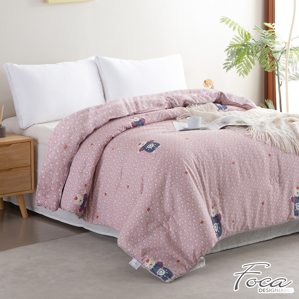 【FOCA】Tranquil Style - Gray | 100% Washable Fleece Down Comforter (Double 180x210cm), , large