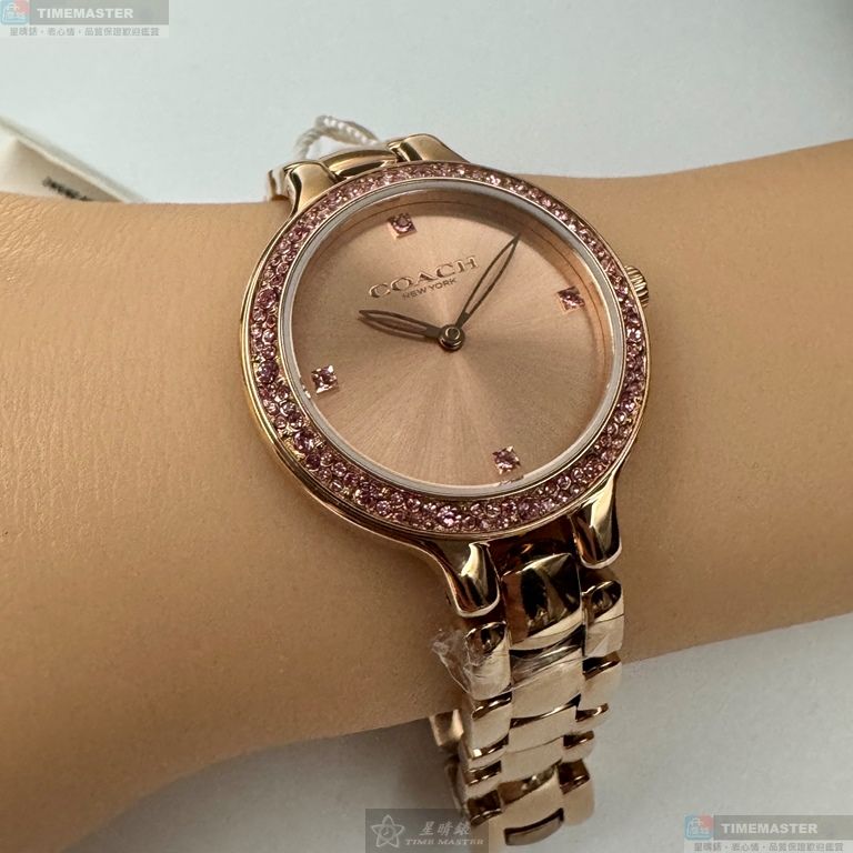 [星晴錶業]COACH手錶,32mm,CH00275玫瑰金色錶面玫瑰金錶殼玫瑰金色精鋼錶帶款, , large