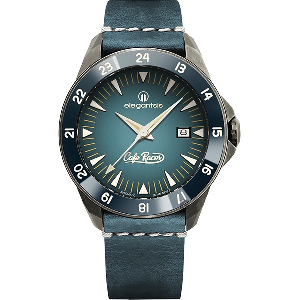 elegantsis x CafeRacer 經典復古機械錶-44mm ELJR65AS-C1NB3L, , large