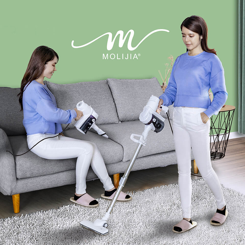 MOLIJIA Magic Home 10-Piece Crack & Hose Set - Handheld Corded Vacuum Cleaner for Dirt and Mites - Snow White & Purple, , large