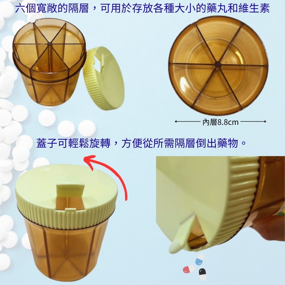 GS MALL 台灣製造 藥品分裝罐 藥丸保存盒 藥罐 藥盒 分裝瓶罐 儲存罐 收納罐 收納分裝罐 隨身收納罐, , large