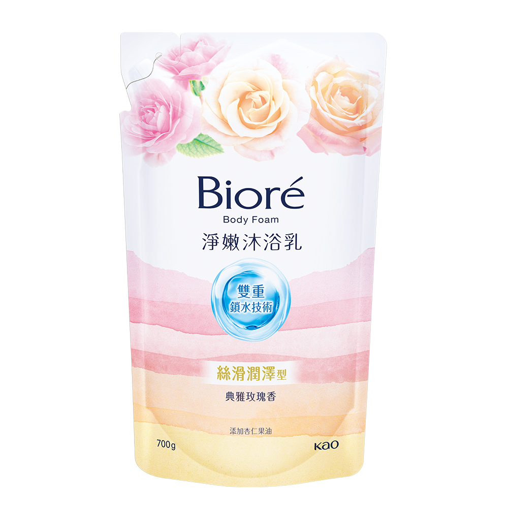 Biore淨嫩沐浴乳典雅玫瑰香補充包, , large