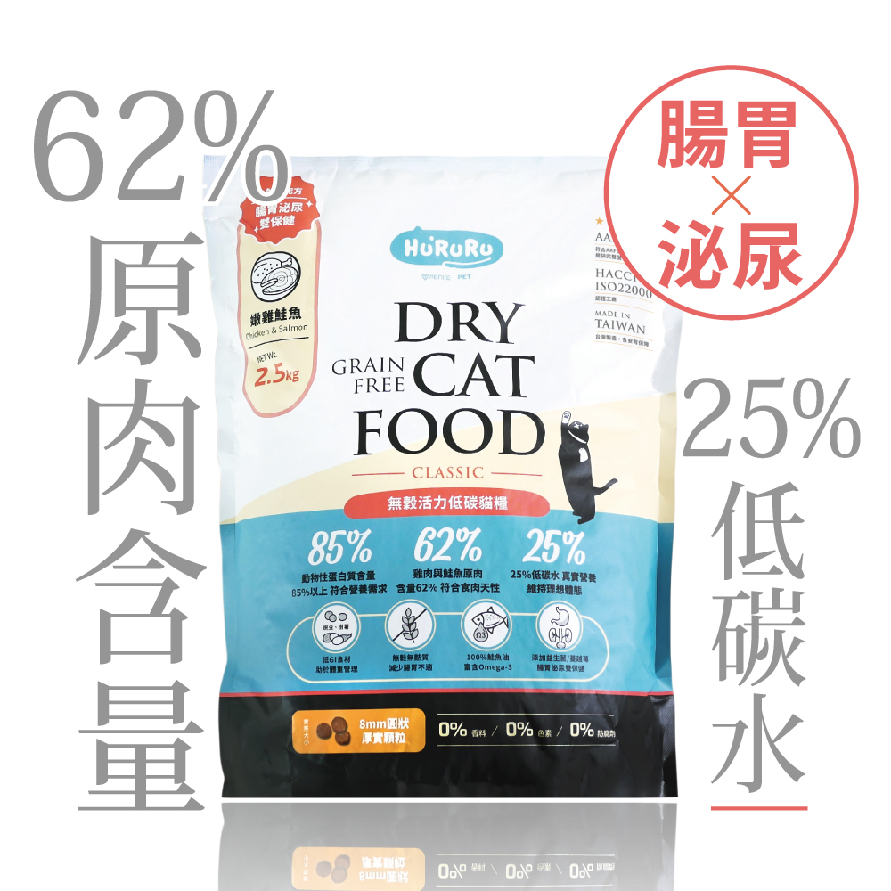 [防御工事-Hururu] 無穀活力低碳乾糧貓飼料_嫩雞鮭魚｜腸胃x泌尿, , large