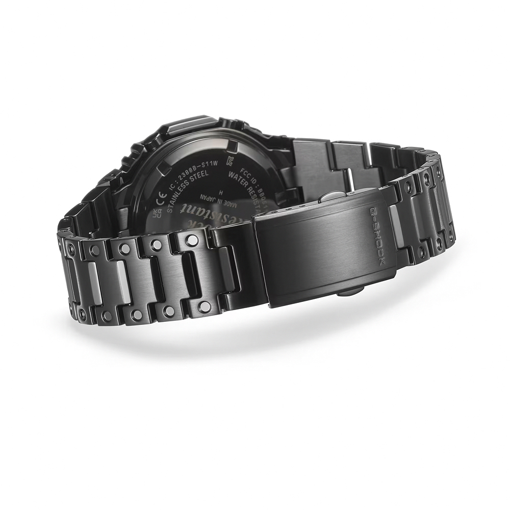 CASIO 卡西歐 G-SHOCK八角 全金屬版 太陽能藍芽雙顯手錶-黑 GM-B2100BD-1A, , large