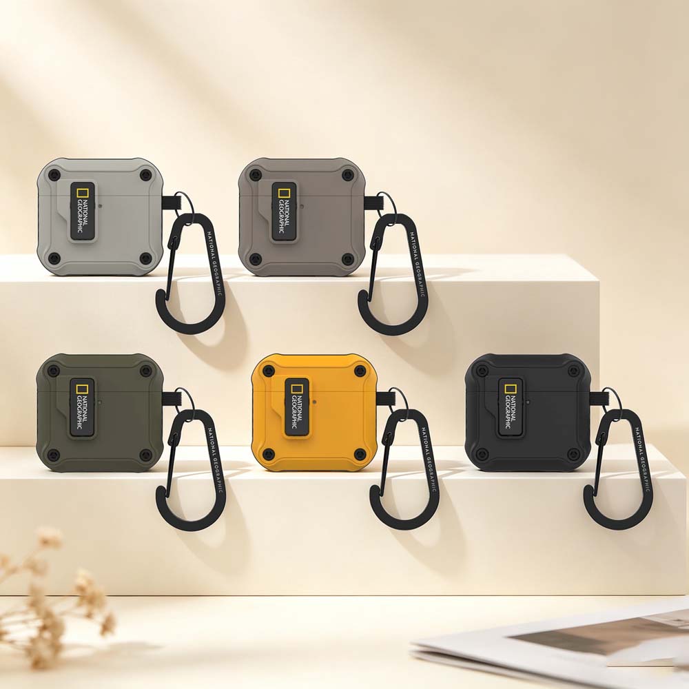 【山水之寶】國家地理 Airpods 5、Airpods 4保護殼 自動開蓋磁吸耳機保護殼附扣環原廠公司貨, , large