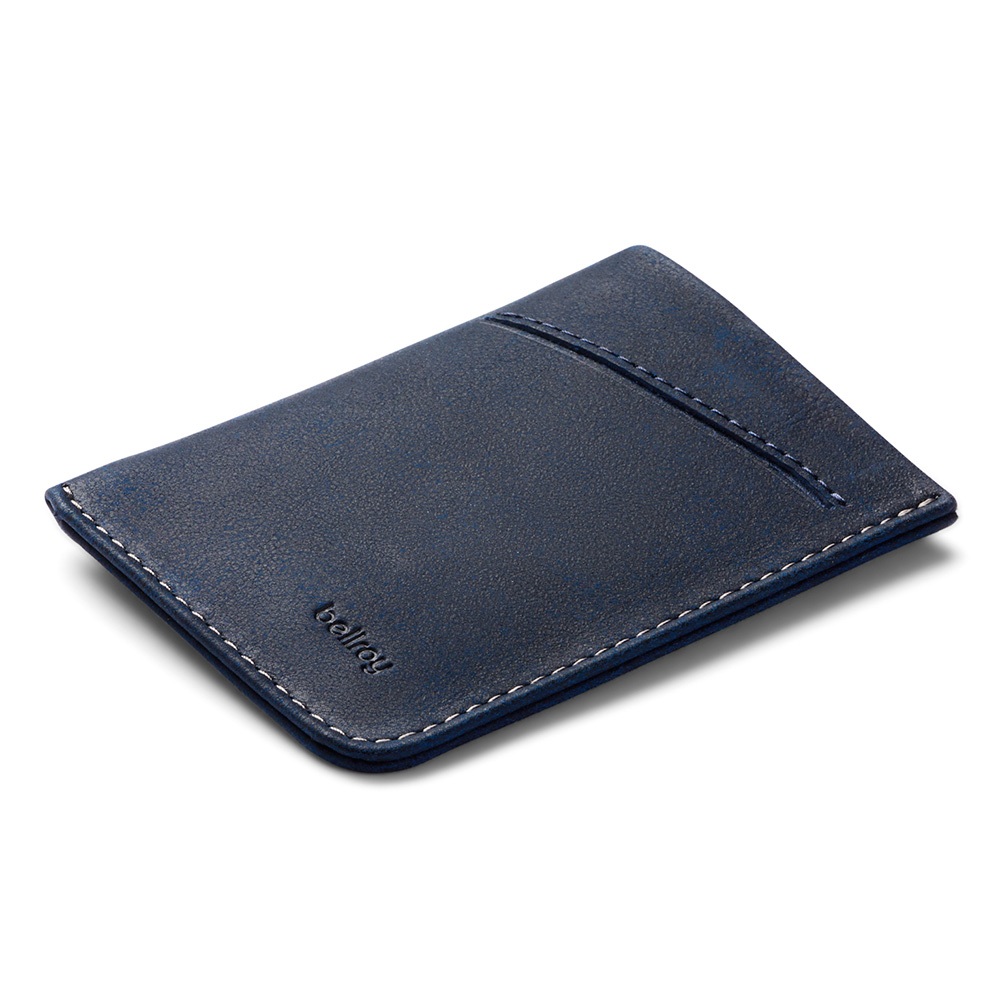 Bellroy 超薄皮夾 卡夾 優質皮革-深海藍, , large
