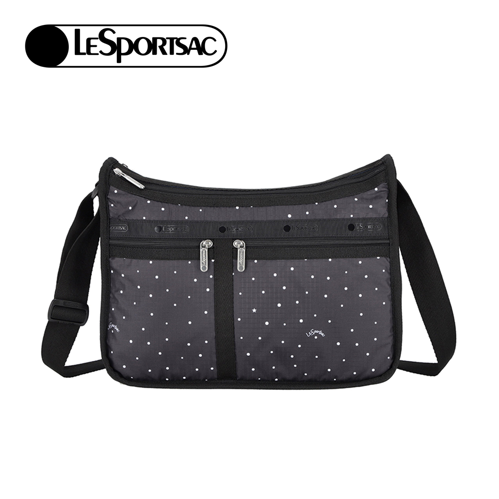 Lesportsac Deluxe Everyday Bag 經典奢華斜背包 側背包 通勤旅行包 女包(俏皮圓點), , large