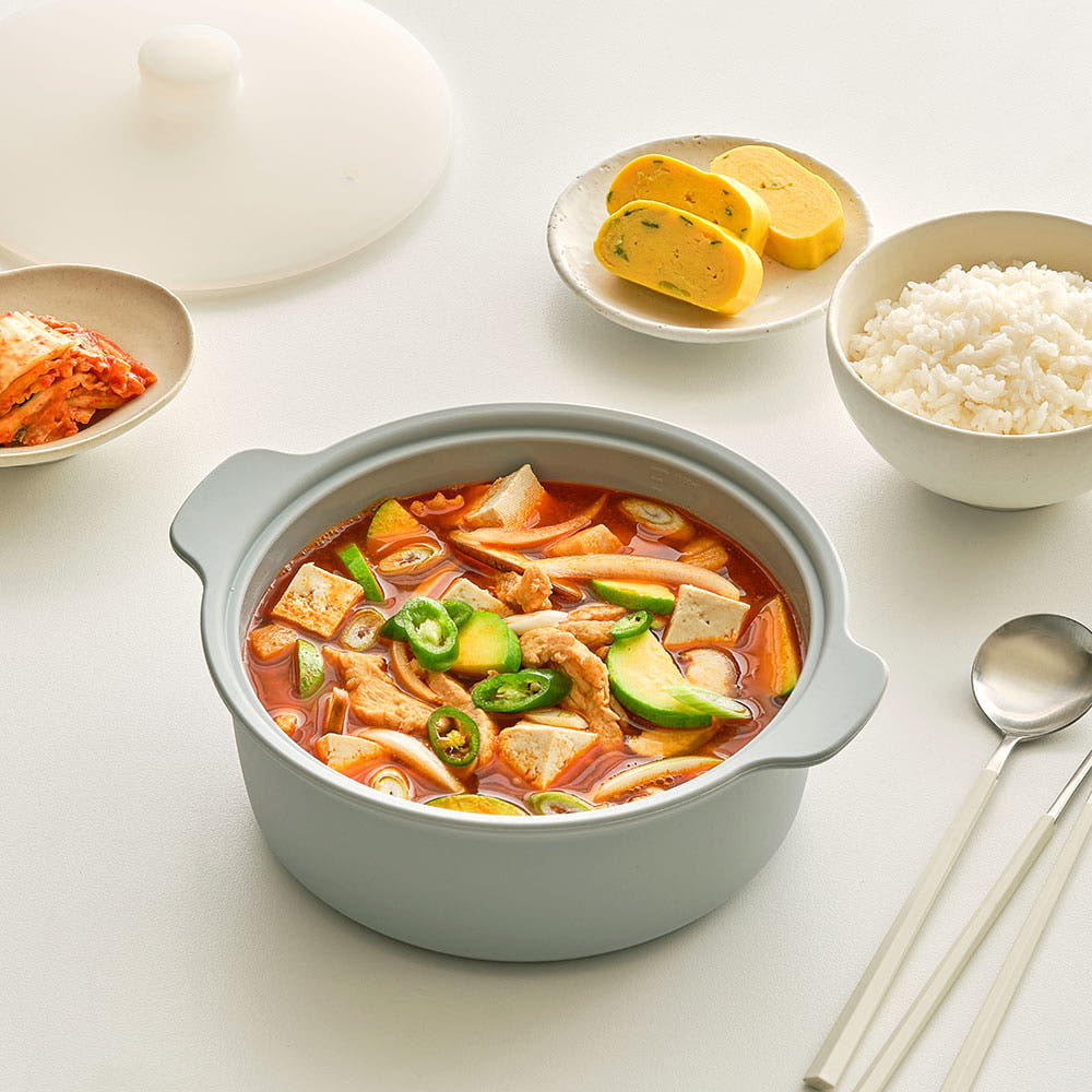 [Korean Silipot] Platinum Silicone Multi-functional Steamer - Deeper 1500ml (Microwave, Steaming, Platinum Silicone) #Steamer rack not included, rack sold separately, , large