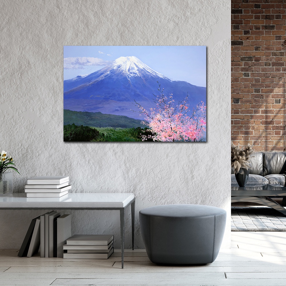 【御畫房】富士山 國家一級畫師手繪油畫60&times;90cm(VF-09), , large