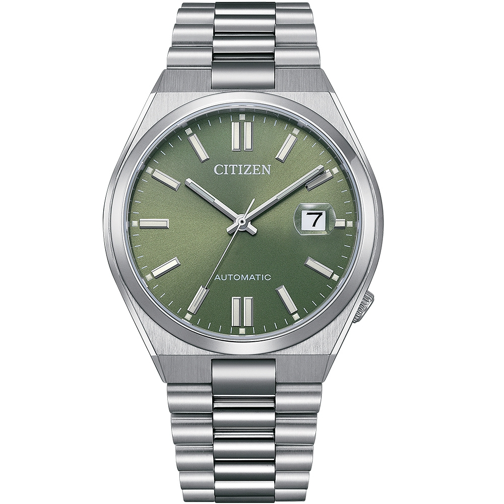 CITIZEN 星辰 X PANTONE Nowstalgia亞洲限定沉穩綠經典機械錶 NJ0158-89Z, , large