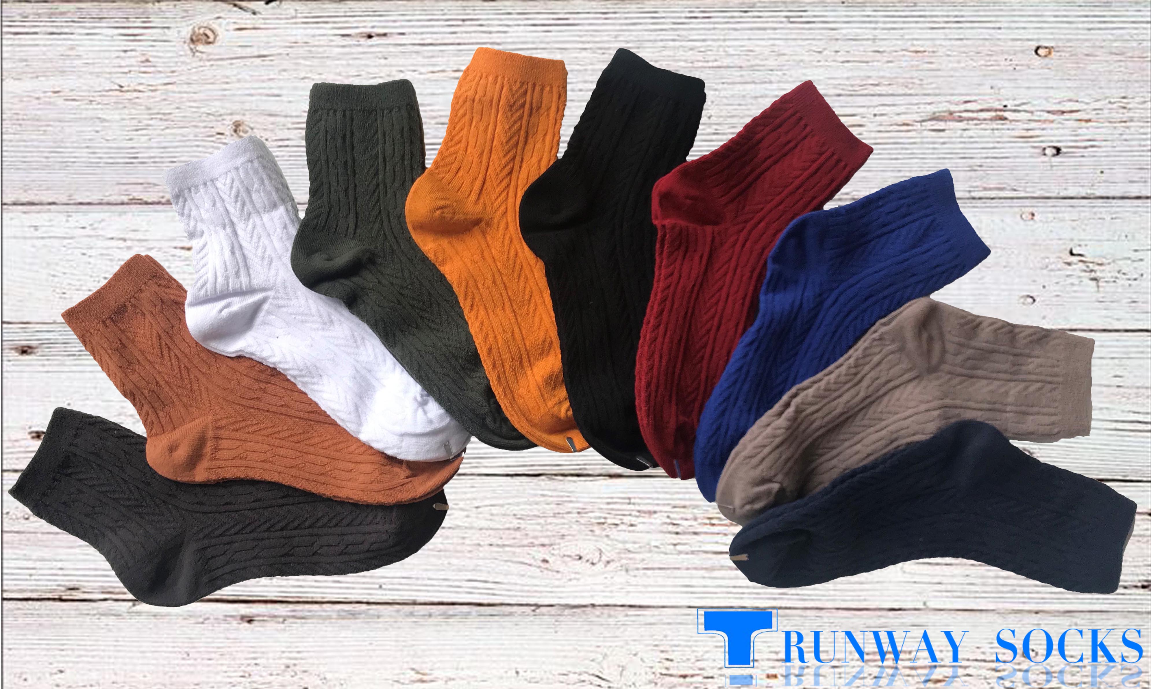 【RUNWAY】《RUNWAY SOCKS》Best-Selling Japanese Style Trendy Short Socks &ndash; Double Cylinder Technology with Retro Jacquard Design &ndash; Army Green &ndash; 1 Pair, , large