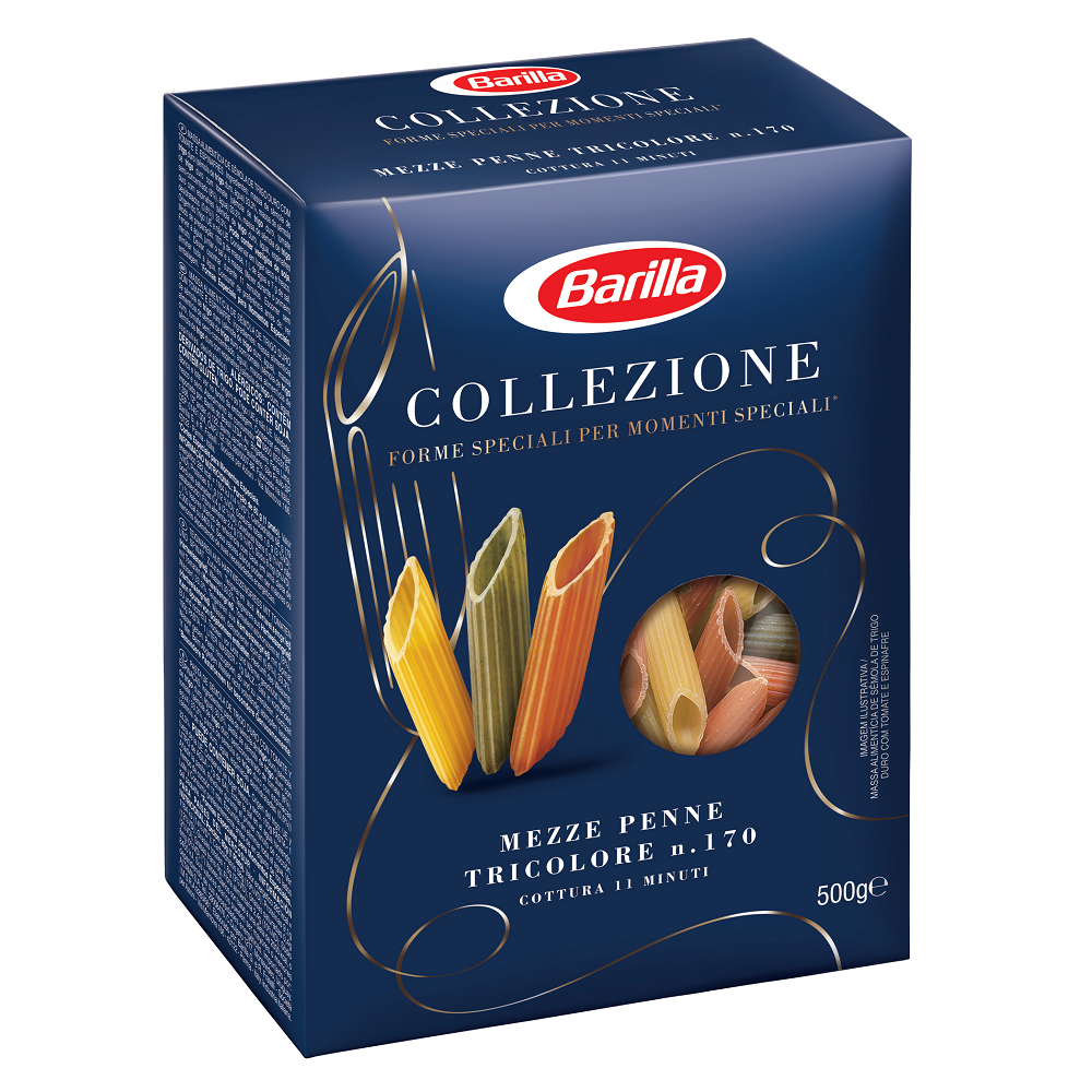 Barilla MEZZE PENNE TRICOLORE N.170 500G, , large
