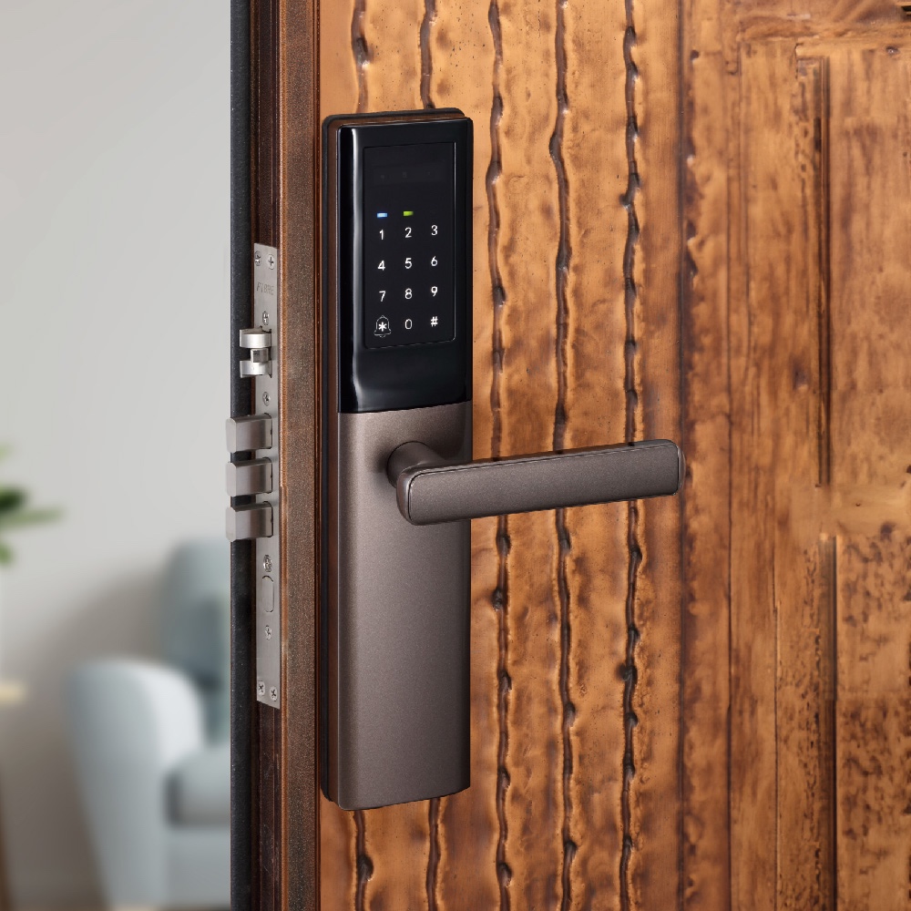 【FIBRE琺博 FB92築光】3D結構光人臉辨識/密碼/一次性密碼/鑰匙抗病毒電子門鎖(附基本安裝), , large