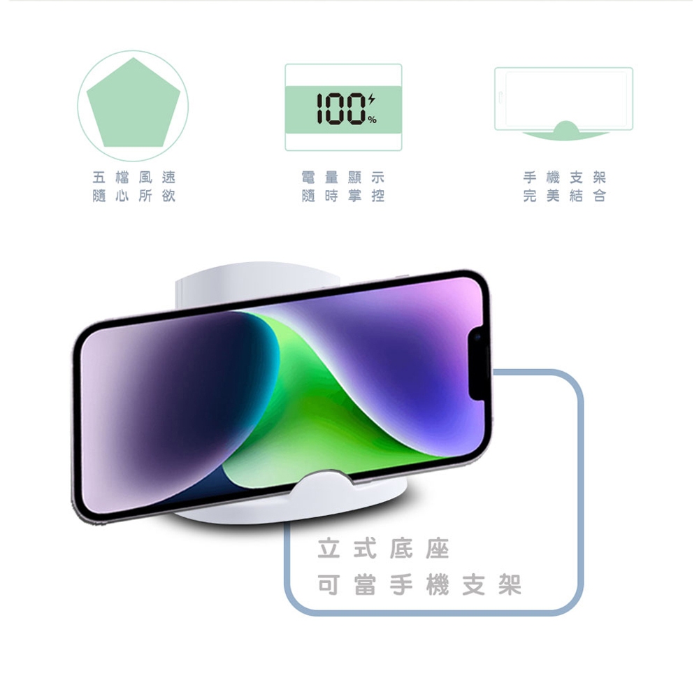 IOIO LCD Display Handheld Dual-Use Fan EPCF252, , large