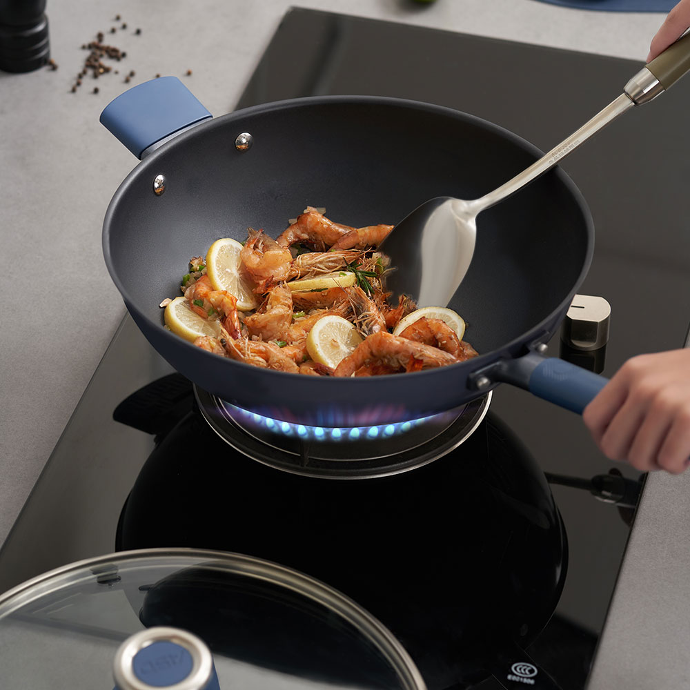 ASD titanium crystal 0 coated wok 34cm, , large