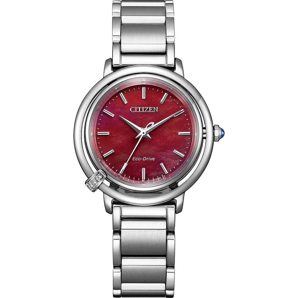 CITIZEN 星辰 L系列 曙光 光動能鑽石女錶 附贈皮革錶帶 EM1090-78X, , large