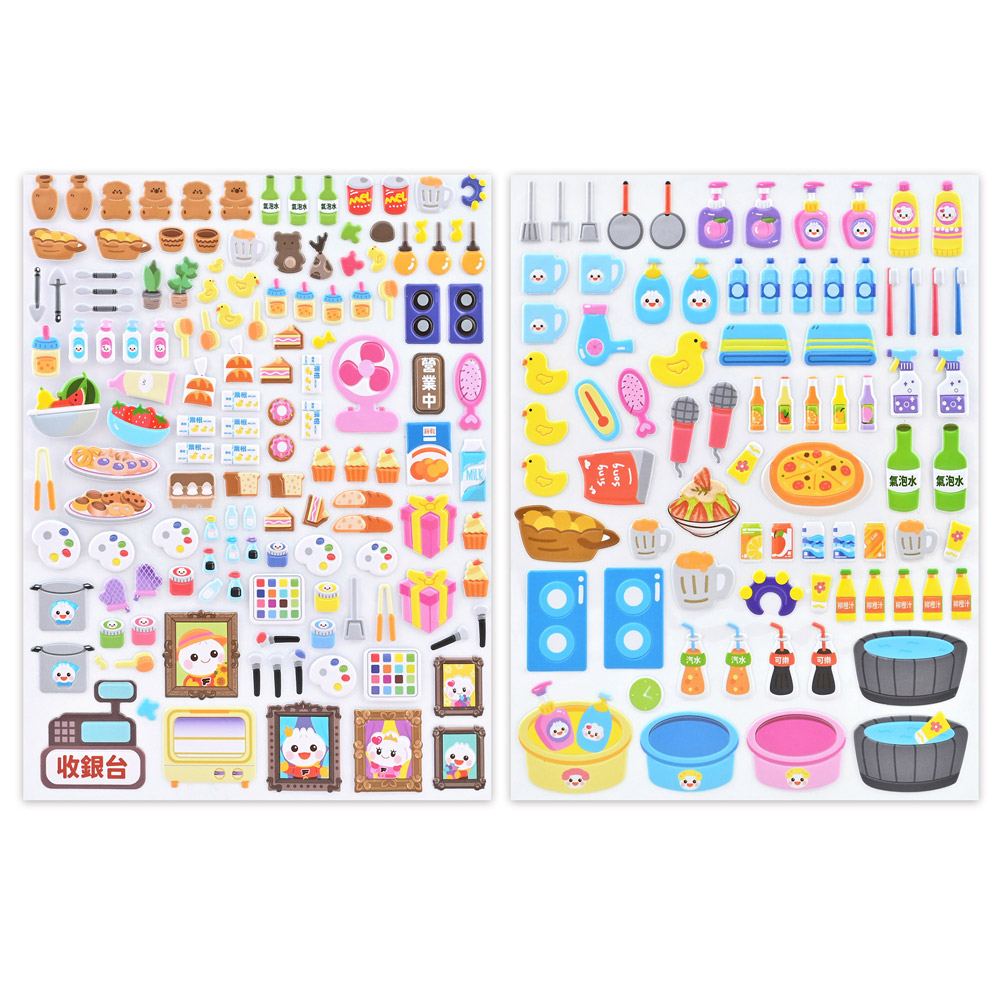 [風車圖書] FOOD超人樂園泡泡貼紙書, , large