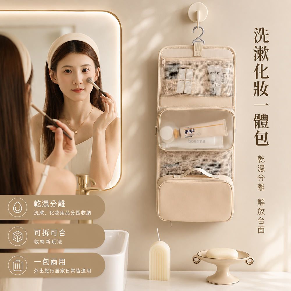 picobello｜可拆式防水立體化妝包, , large