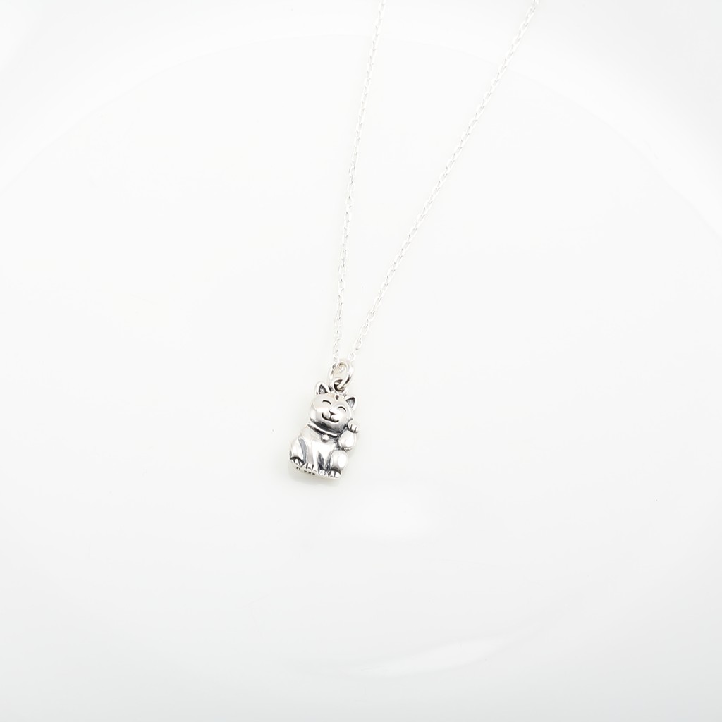 【Angel & Me】Lucky Money Cat Kitten Meow s925 sterling silver necklace gift, , large
