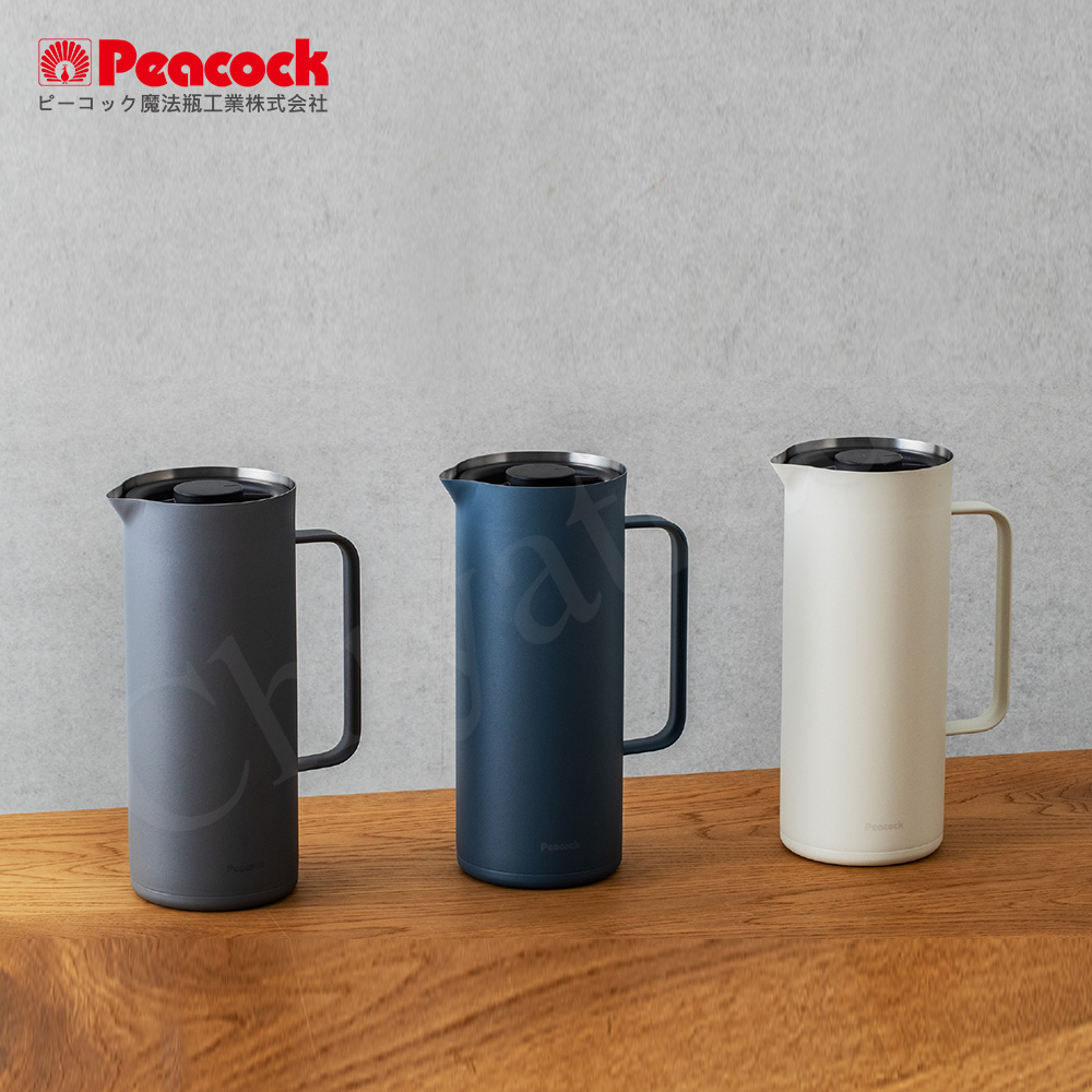 【日本孔雀Peacock】日本限定 Living Pot 時尚保溫壺 不鏽鋼水壺 桌上壺 1.0L, , large