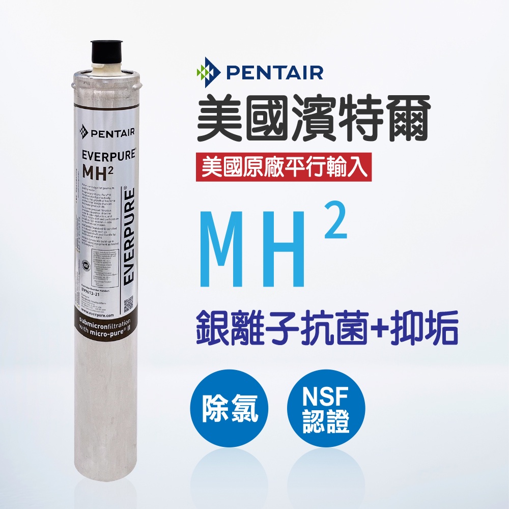 【麗水生活】EVERPURE 愛惠浦MH2濾心-美國原裝進口濾心 銀離子抑菌 抑垢 餐飲業界愛用濾心, , large