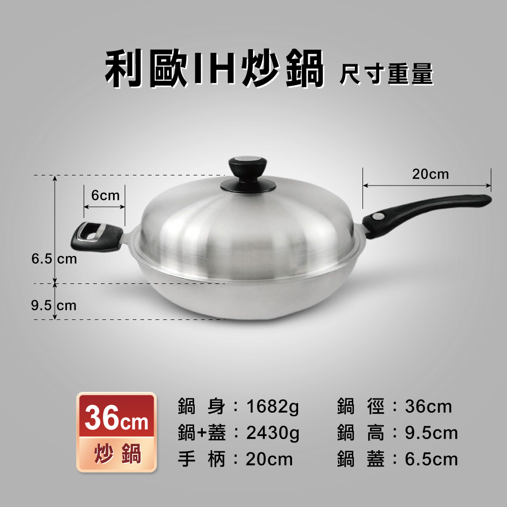 【美國MotherGoose鵝媽媽】醫療級316不鏽鋼 利歐IH導磁七層複合金不沾鍋/雙耳炒鍋40cm, , large