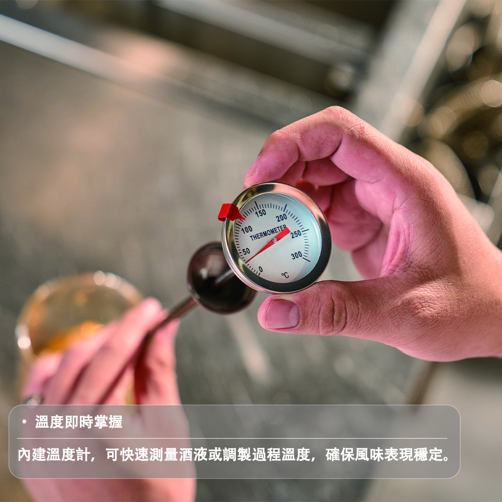 [巴果果]專業用紐紋吧勺（附油溫計）長柄調理匙  調酒/咖啡紐紋攪拌匙＋溫度計 耐熱不鏽鋼專業用紐紋吧勺（附油溫計）長柄調理匙  調酒/咖啡紐紋攪拌匙＋溫度計 耐熱不鏽鋼專業用紐紋吧勺（附油溫計）長柄調理匙  調酒/咖啡紐紋攪拌匙＋溫度計 耐熱不鏽鋼SPCB-01, , large