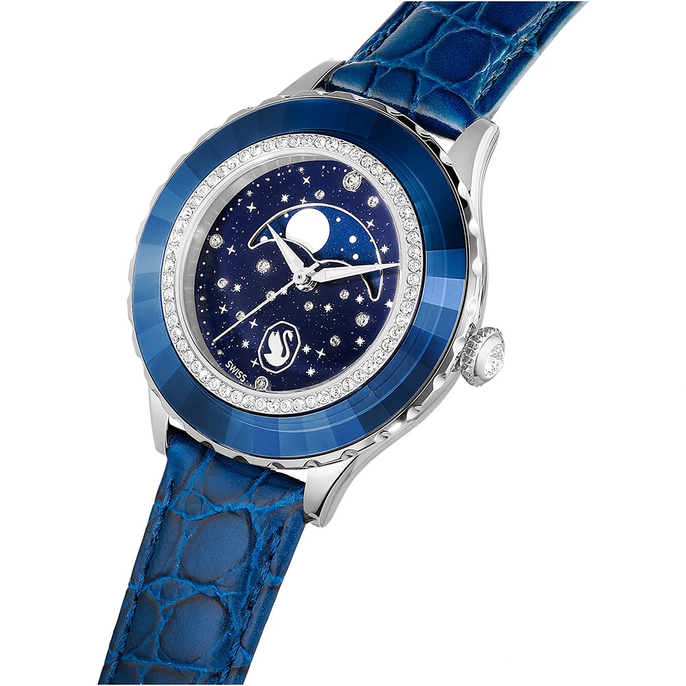 SWAROVSKI 施華洛世奇 Octea Moon 55週年紀念 繁星月相手錶 女錶-37mm(5677494), , large