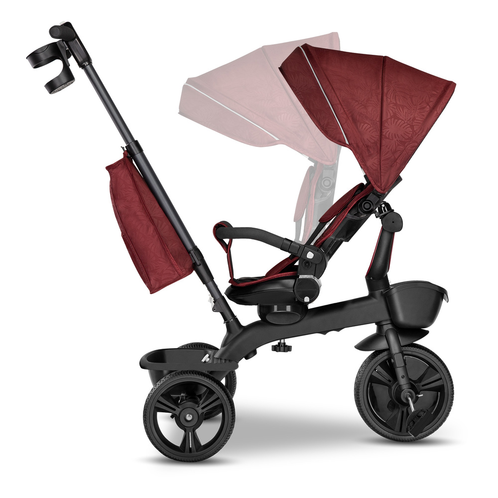 【Lionelo】豪華手推幼兒童三輪車 Kori (勃根地酒紅), , large