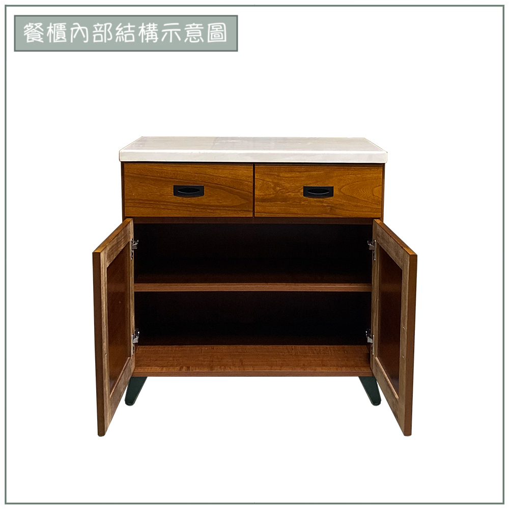 【唯熙傢俱】克拉克樟木色2.7尺石面餐櫃, , large