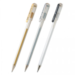 飛龍PENTEL K108 中性筆(金/銀/白)*銀色, , large
