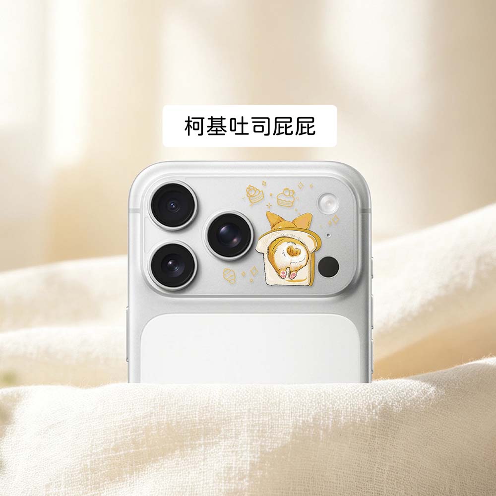 【山水之寶】iPhone18Pro/18ProMax/17Pro/17ProMax 彩繪鏡頭底座貼 iCCUPY 霧面鏡頭底座膜, , large