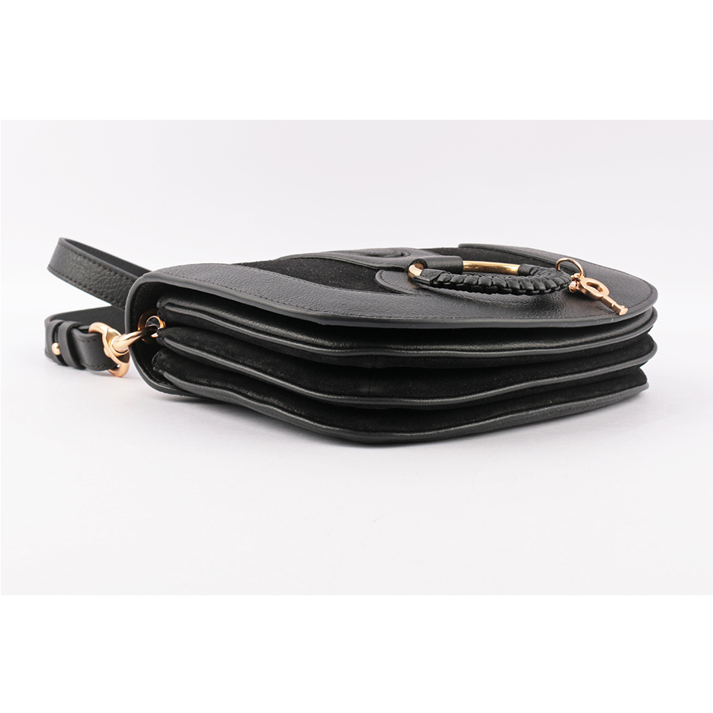SEE BY CHLOE HANA bag 小型麂皮皮革斜背包/黑色, , large