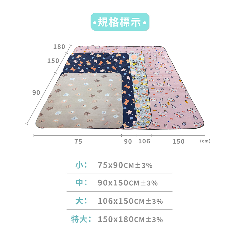 ［熊棉］多功能靜音防水墊｜小｜消防猩猩｜靜音防水 翻身無聲 乾爽防護 親膚柔軟 安心入睡 好清潔 超止滑, , large