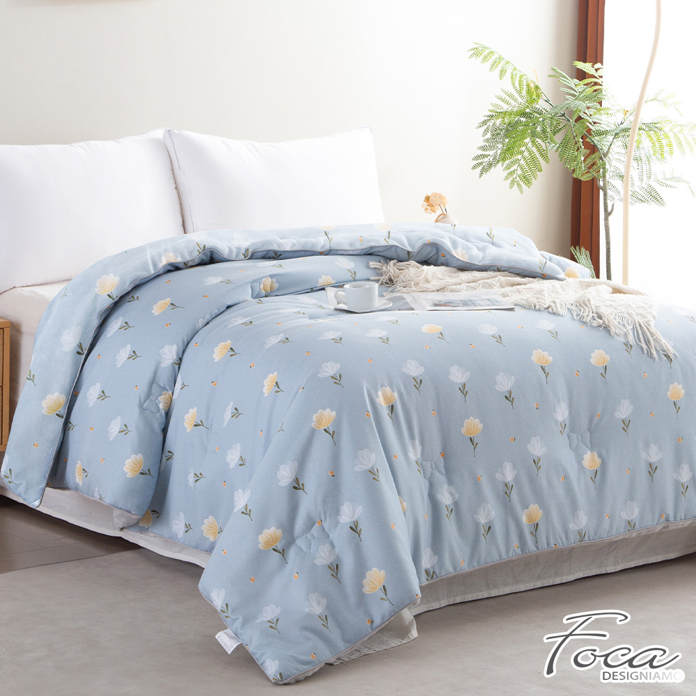 【FOCA】Tranquil Style - Gray | 100% Washable Fleece Down Comforter (Double 180x210cm), , large