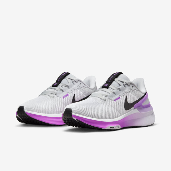 Nike W Air Zoom Structure 25 女 慢跑鞋 路跑 支撐 緩震 灰 紫 [DJ7884-100], , large
