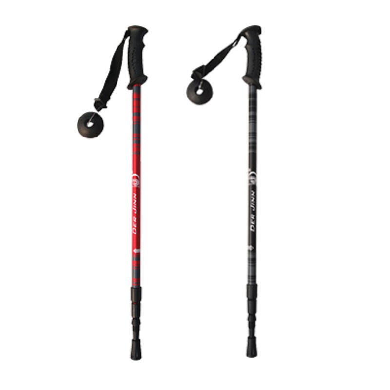 Aluminum three shock trekking poles, , large