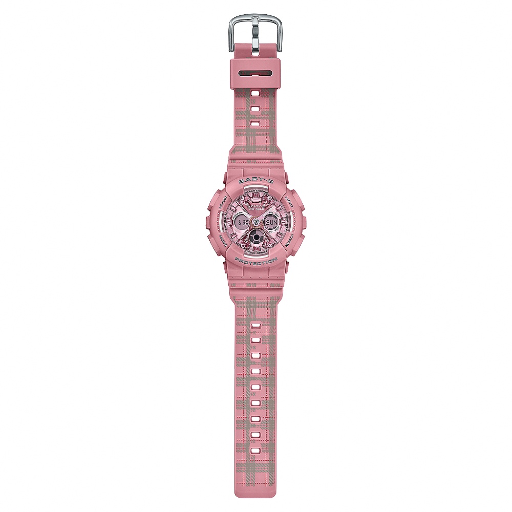 CASIO 卡西歐 BABY-G 校園風休閒雙顯手錶-粉紅 BA-130SP-4A, , large