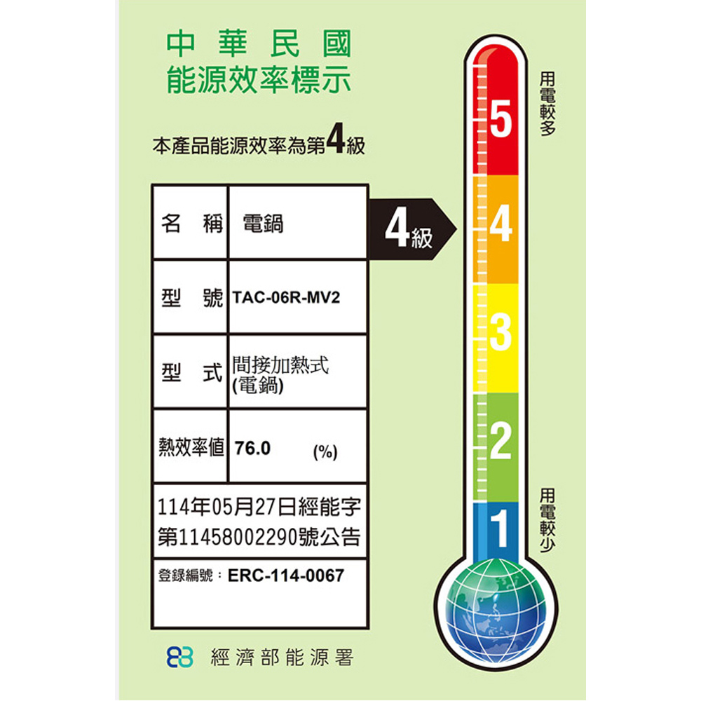 TATUNG大同 220V異電壓6人份全不鏽鋼配件電鍋 TAC-06R-MV2LR, , large