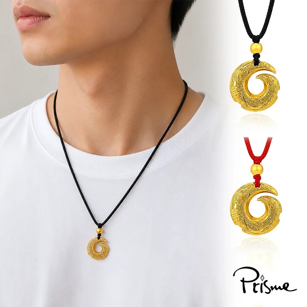 【Prisme Gold】黃金項鍊 時來運轉 純金999 男士黃金項鍊 (金重約0.22錢&plusmn;0.03), , large