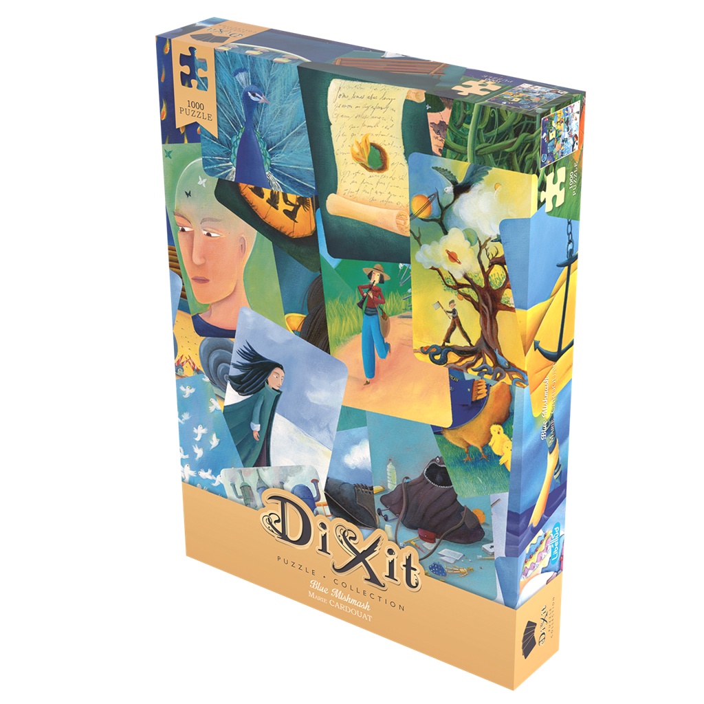【Asmodee】說書人1000片拼圖 藍色片段 Dixit Puzzles: Blue Mishmash ML｜經典插畫, , large