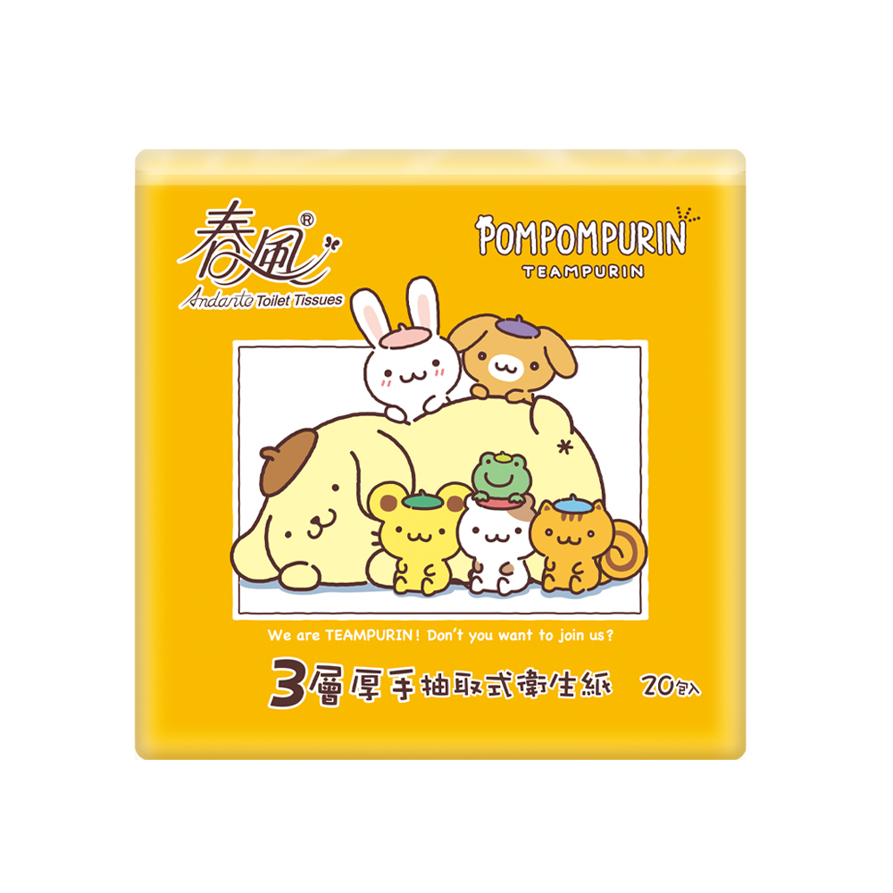 春風三層厚手抽取式衛生紙90抽x20, , large
