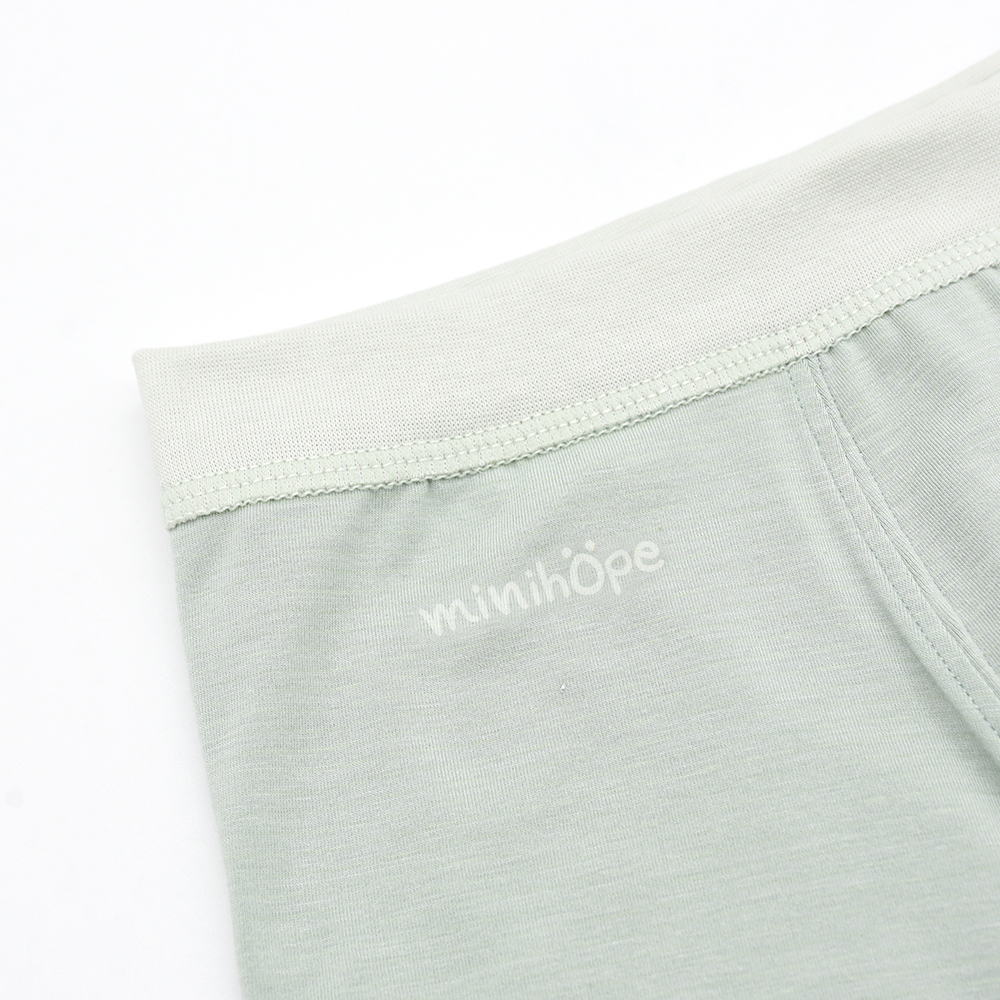 【minihope美好的親子生活】銀纖維抗菌內褲-青少年四角(40-70kg)-蕨綠, , large