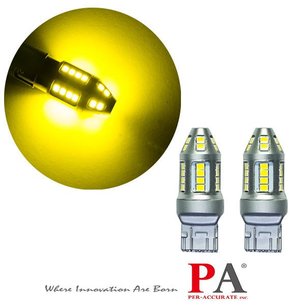 【PA LED】特調光色 T20 7443 7440 30晶 2835 SMD LED 黃金光 黃光 方向燈 維大力光色, , large